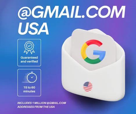 Includes 1 million @gmail.com addresses from the USA